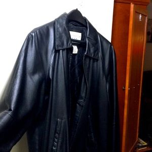 Black leather jacket